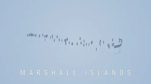Rotating marshall islands map animation on solid background Stock Footage 319020163