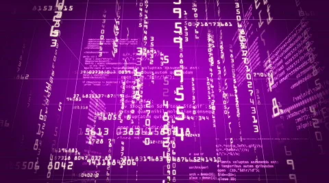 Rotating matrix cube  Stock Footage 733483