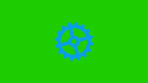Rotating Mechanical Gear Animation Loop Stock Footage 341079087