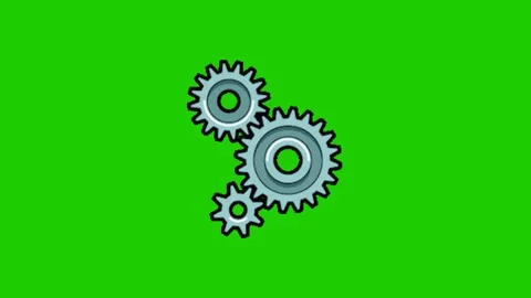 Rotating Mechanical Gear Animation Loop Stock Footage 341079096