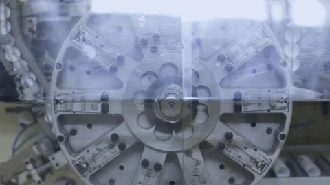 Rotating mechanism . Industrial theme Stock Footage 76980825