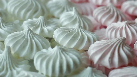 Rotating meringue close-up. Background, loop. Cooking desserts. Stock Footage 155218709