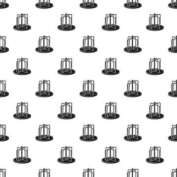 Rotating merry go round pattern creating seamless playground background Stockillustratie
