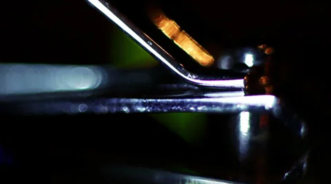 Rotating metal piece Stock Footage 34432305