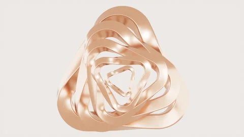 Rotating metal triangular background, 3d rendering. Stock Footage 339315007