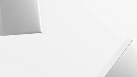 Rotating Metallic Cube on Clean White Background in 3D Animation Stock Footage 309202574