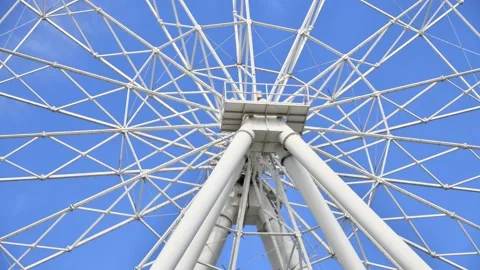 Rotating midsection of ferris wheel Stock Footage 161347289