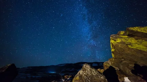 Rotating milky way. 4k time lapse Stock Footage 58954939