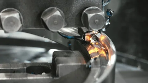 Rotating milling machine for processing metal products. Stock-Footage 306541512