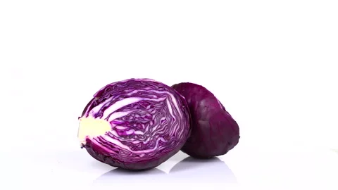 Rotating Mini Red Cabbage Stock Footage 171638224