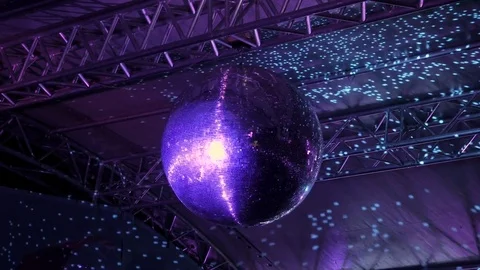 Rotating mirror disco ball Stock Footage 78190334