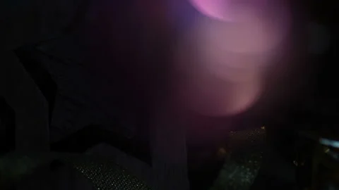 Rotating mirror disco ball in restaurant. HD video Stock-Footage 90474550