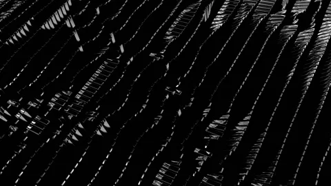 Rotating mirror plates on a black background - Creative Design Element. Stock-Footage 148981361