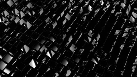 Rotating mirror plates on a black background - Creative Design Element. Stock-Footage 148981478
