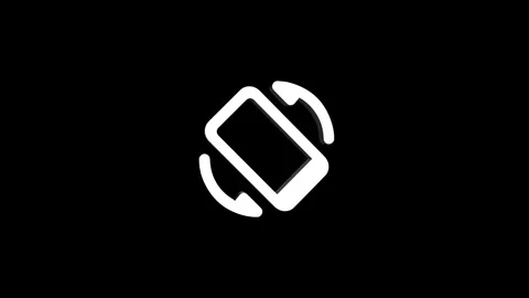 Rotating mobile phone 3d icon rotation 4k animation sign on background Stock Footage 313485899