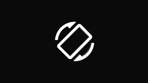 Rotating mobile phone 3d icon rotation 4k animation sign on background Stock Footage 313485906