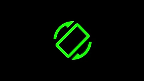 Rotating mobile phone 3d icon rotation 4k animation sign on background Stock Footage 313485907