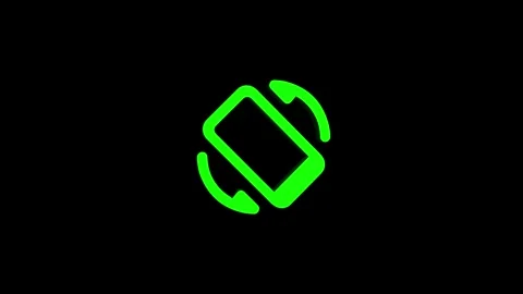 Rotating mobile phone 3d icon rotation 4k animation sign on background Stock Footage 313485908