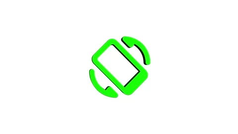 Rotating mobile phone 3d icon rotation 4k animation sign on background Stock Footage 313485909