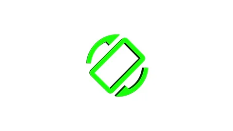 Rotating mobile phone 3d icon rotation 4k animation sign on background Stock Footage 313485920