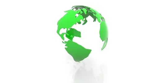 Rotating model of the continents of planet earth on a white background Stock Footage 77897367