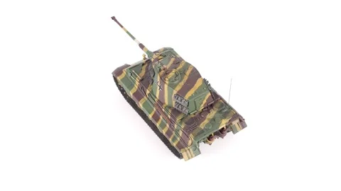 Rotating Model Tiger II II In Summer Camouflage On White Background. Stock Footage 295438237