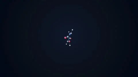 Rotating Molecular Structure Loop - Atom Bond Chemistry Science Backdrop Stock Footage 341568147