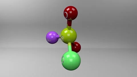 Rotating-Molecular-Sulfur-Based-Compound Stock Footage 314042540