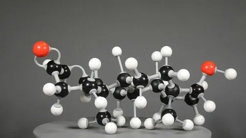 Rotating molecule model of Testosterone Stock Footage 105088947