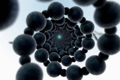 Rotating molecules. 3d illustration of a molecule Rotating molecules. 3d i... Foto stock