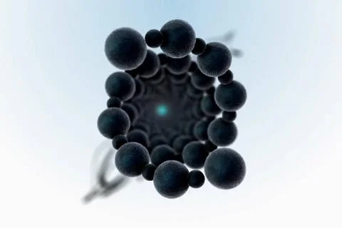 Rotating molecules. 3d illustration of a molecule Rotating molecules. 3d i... 스톡 사진