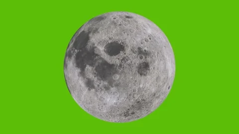 Rotating Moon Green Screen Animation 4K Stock Footage 335752020