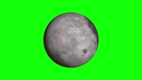 Rotating moon on green screen seamless loop. Stock Footage 336332997