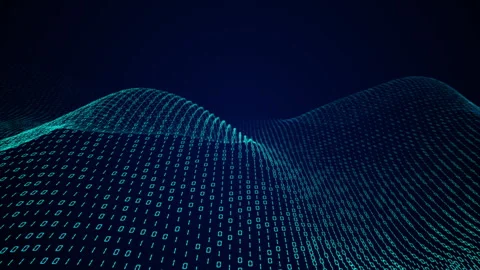 Rotating Mountain Of Binary Numbers Video Animated Background Stock Footage 338067084