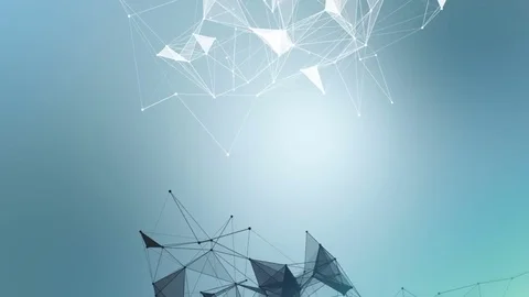 Rotating movements of clusters of different color structures from below and Video stock 82792879