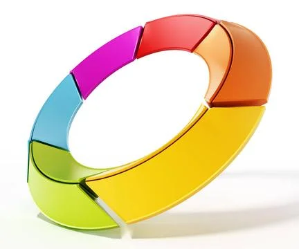 Rotating multi colored arrows forming a circle. 3D illustration Rotating m... Stock Photos