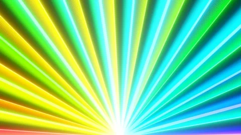 Rotating Multicolored Bright Rainbow Glow Neon Laser Beams Light Show Stock Footage 278649557