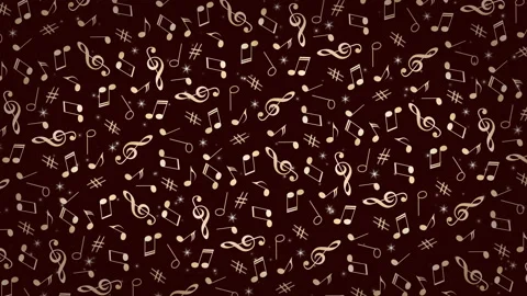 Rotating music background with notes Stock Footage 106911353