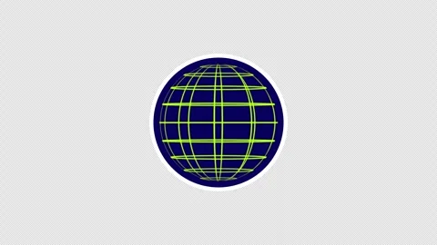 Rotating Neon Green Wireframe Globe on Dark Background Stock Footage 339375523