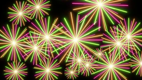Rotating Neon Rays Pompon  -   Abstract  Video Footage Stock Footage 71277515
