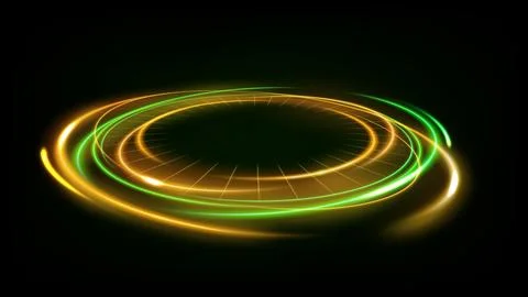 Rotating Neon Rays with Sparks Background, Vector Illustration イラスト素材