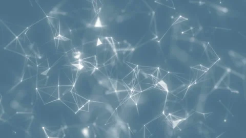 A rotating network of white lines.Abstract digital background. Seamless loop. Stock Footage 102348311