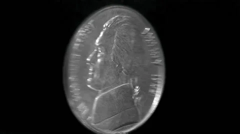 Rotating Nickel Fast 4 2 2 Video stock 40480313