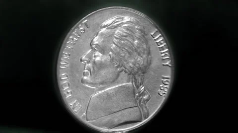 Rotating Nickel Slow 4 2 2 Video stock 40479793