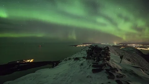 Rotating night time lapse Stock Footage 87800973