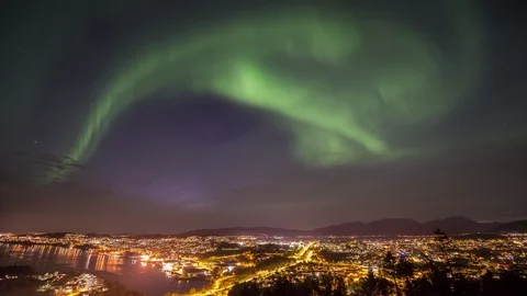 Rotating Northern Lights Stock Footage 87959443