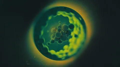 Rotating Nuclear Reactor Micro Molecular Spheres Shine Color Radiation Engine Stock Footage 122247665