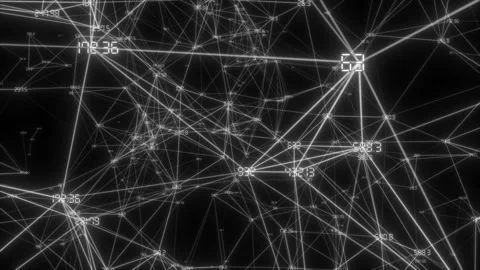 Rotating number cloud.Animated computer background. Stock Footage 102667392