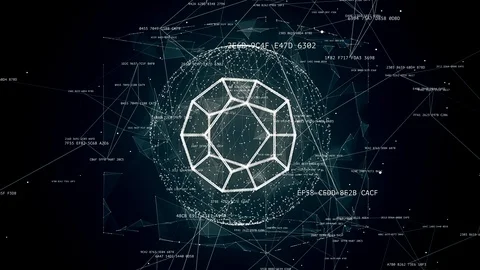 Rotating object in the sphere Stock Footage 92007108