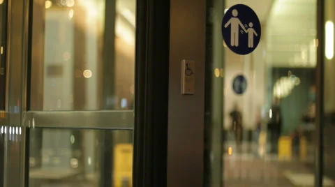 Rotating office door Stock Footage 744083